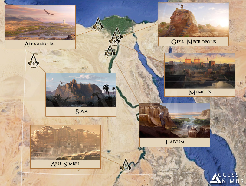 Assassin's Creed Origins World Map is Huge! 